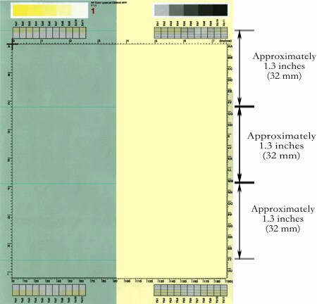 Horizontal lines repeating every 3.0 inches (76 mm)