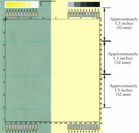 Horizontal lines repeating every 3.0 inches (76 mm)