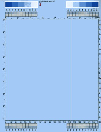 White vertical line(s) or band(s)