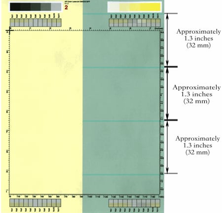 Horizontal lines repeating every 3.0 inches (76 mm)