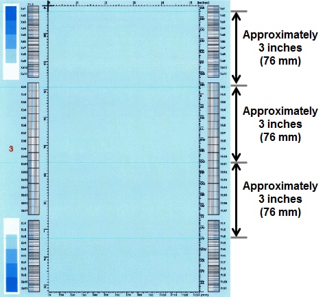 Horizontal lines repeating every 3.0 inches (76 mm)