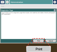 print diagnostic page hp printer