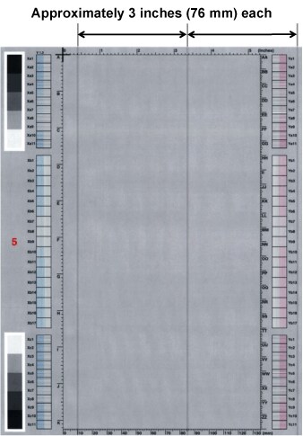 Vertical lines repeating every 3.0 inches (76 mm)