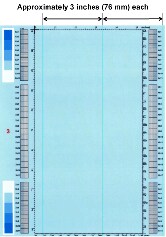 Vertical lines repeating every 3.0 inches (76 mm)