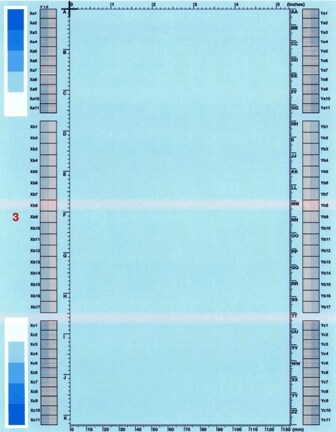 White horizontal line(s) or band(s)