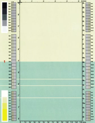 Yellow horizontal line(s) or band(s)