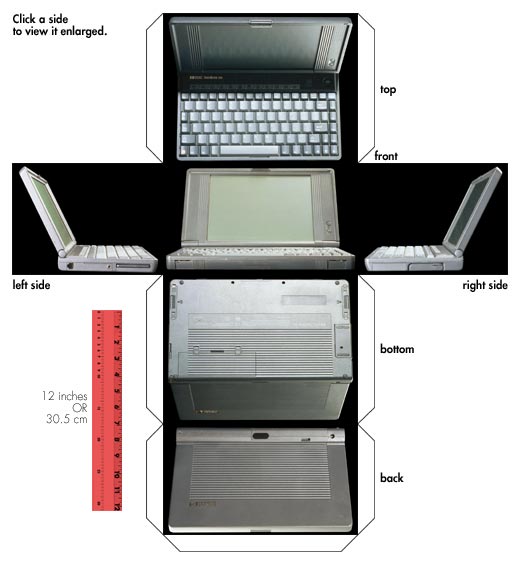Hewlett-Packard Omnibook 300 - six views.