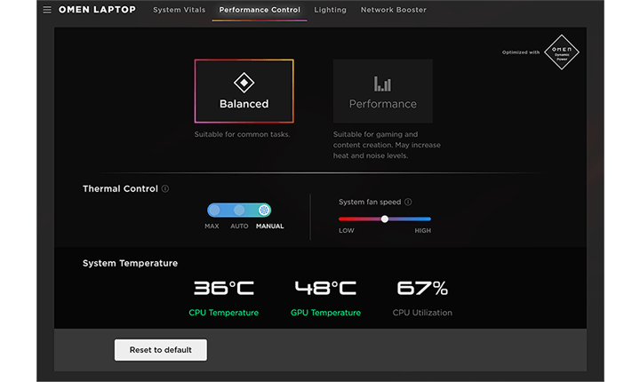 Preview of the Omen command Center