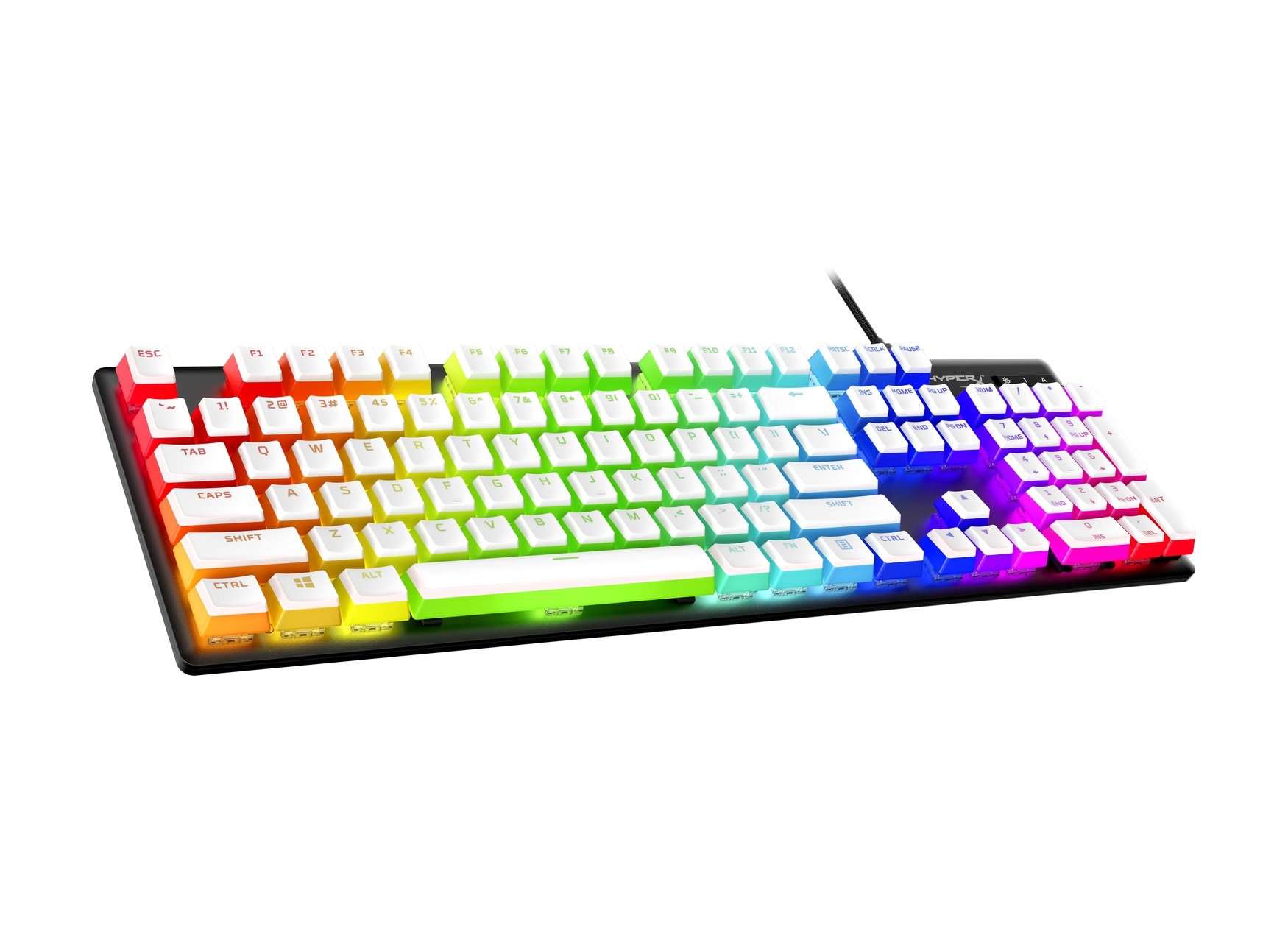 HyperX Pudding Keycaps 2 - Full Key Set - PBT - White (US Layout