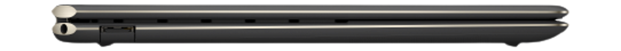 An HP Spectre x360 13.5" laptop on a right side view.