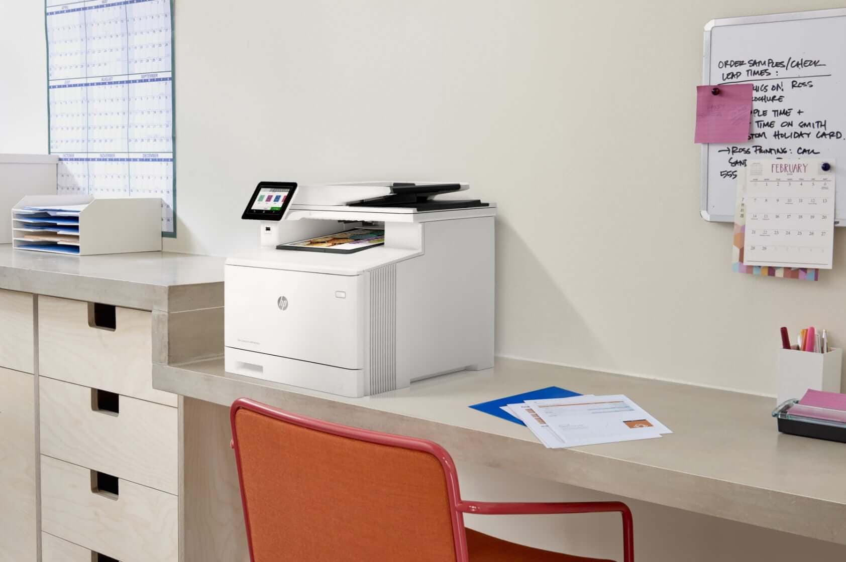 HP LaserJet MFP in classroom