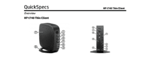 HP t740 Thin Client QuickSpecs