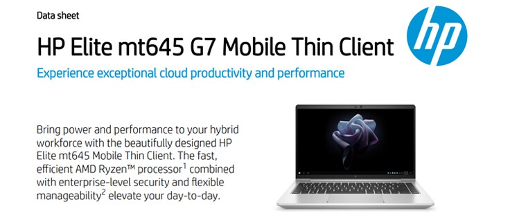 HP Elite mt645 G7 Datasheet