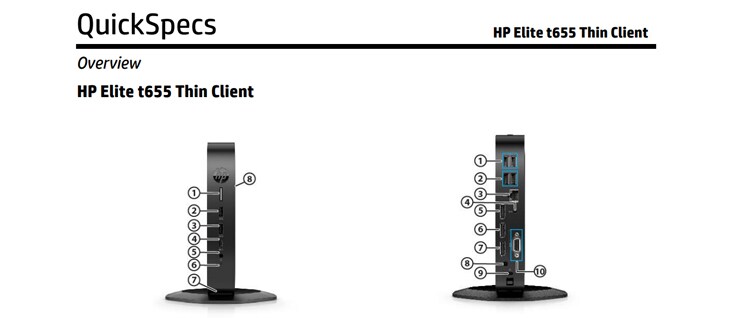 HP Elite t655 Thin Client Quickspecs