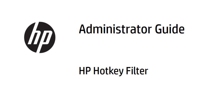 HP Hotkey Filter Admin Guide