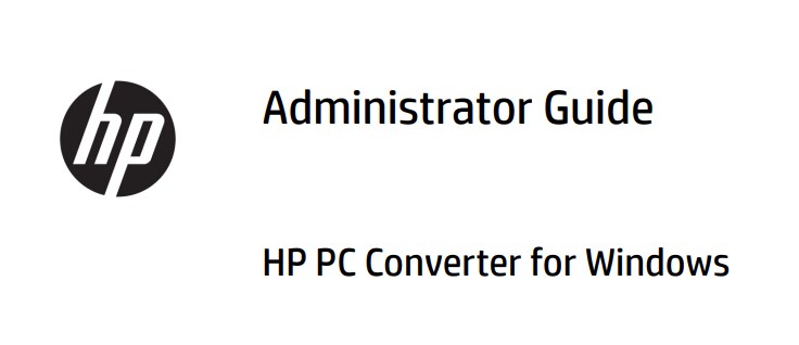 HP PC Converter for Windows Admin Guide