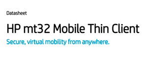 HP mt32 Mobile Thin Client Datasheet