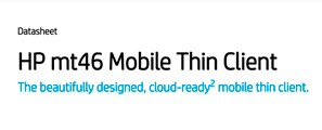 HP mt46 Mobile Thin Client Datasheet