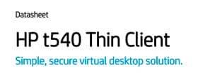 HP t540 Thin Client Datasheet