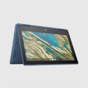 hp chromebook x360 11 education 2-in-1 in tentmodus