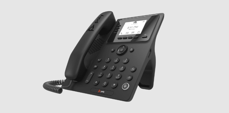 Poly Edge B10 - Telefono VoIP con ID chiamante/chiamata in attesa - 5 vie  capacit di chiamata - SIP, SDP - 8 linee - nero