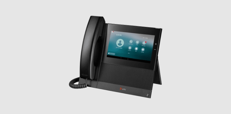 Poly CCX 600-mediabureautelefoon met handset