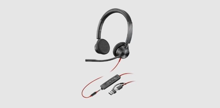 Auriculares USB-C Poly Blackwire 3325 con certificación de Microsoft Teams