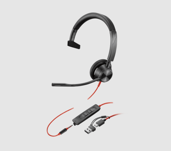 Poly Blackwire 3300 Series - Corded UC headset | HP® Official Site
