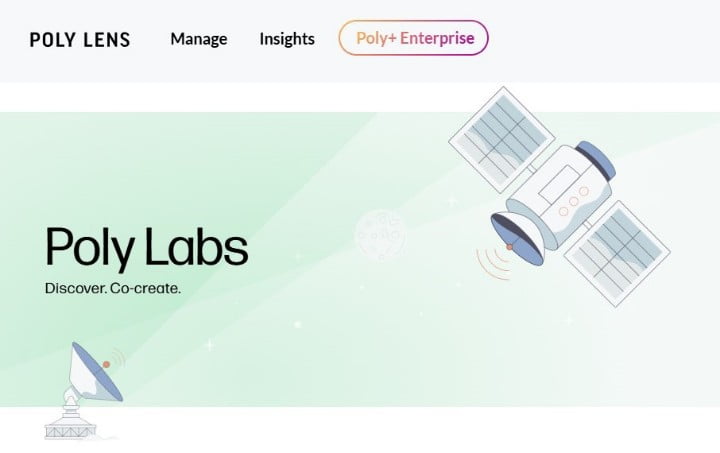 Poly Labs on monitor screen