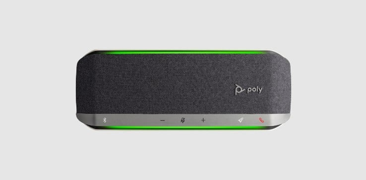 Poly Sync 40 免持聽筒喇叭的俯視圖