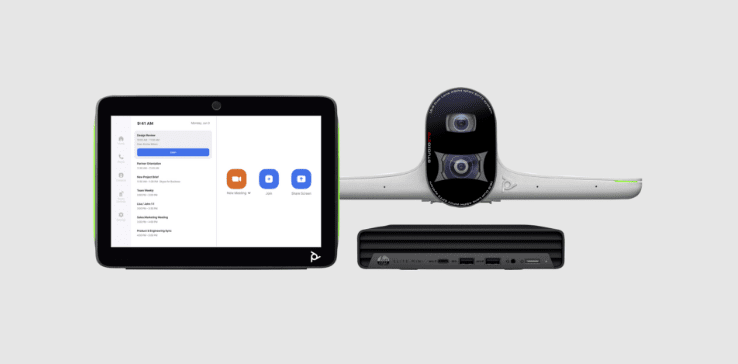 Poly Studio E70 video conferencing camera and touchscreen controller kit for large meeting rooms​