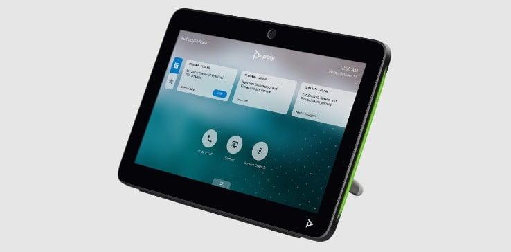 Poly TC10 Touchscreen-Panel zum Planen und Steuern von Videokonferenzen