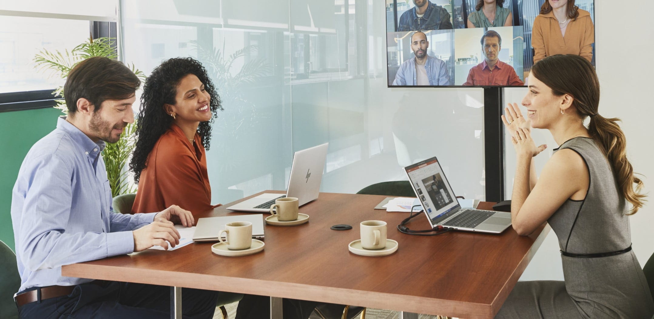 Group of people in a video conference