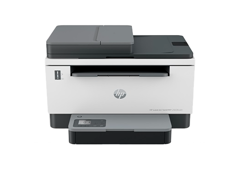 Front view of HP LaserJet Tank printer