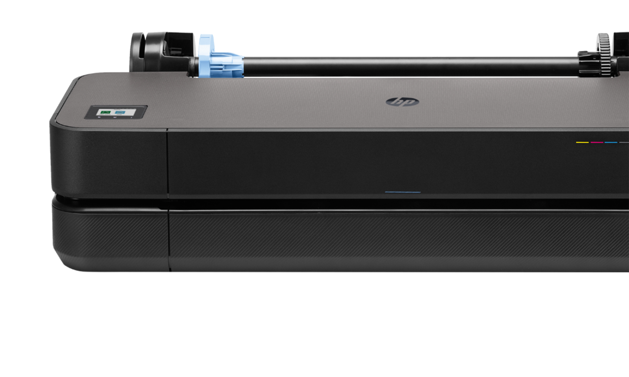 Close-up of the HP DesignJet T250 plotter