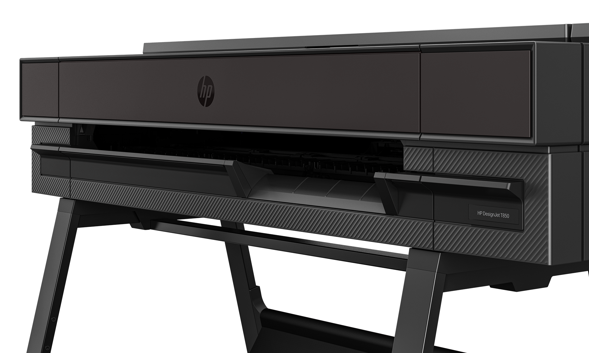 Side view of the HP DesignJet T850 plotter