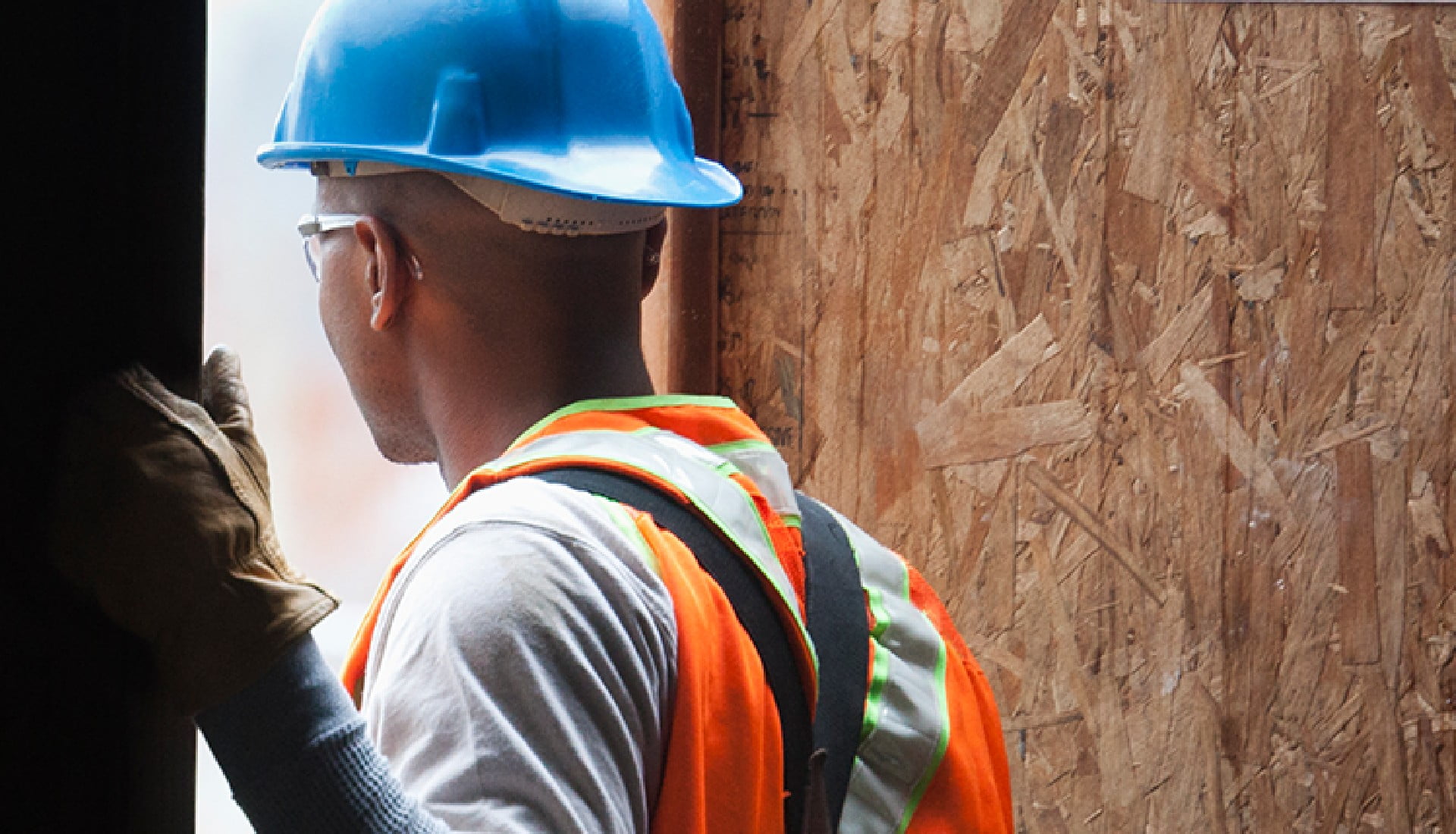 A construction worker on a construction site.