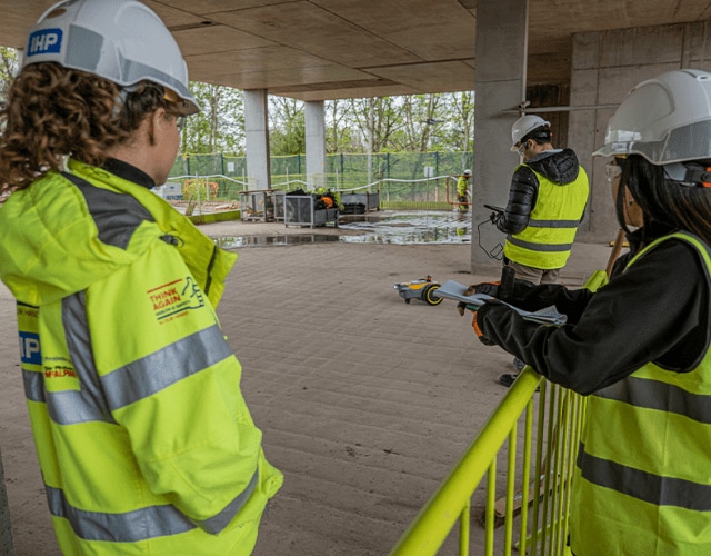 Construction workers on job site