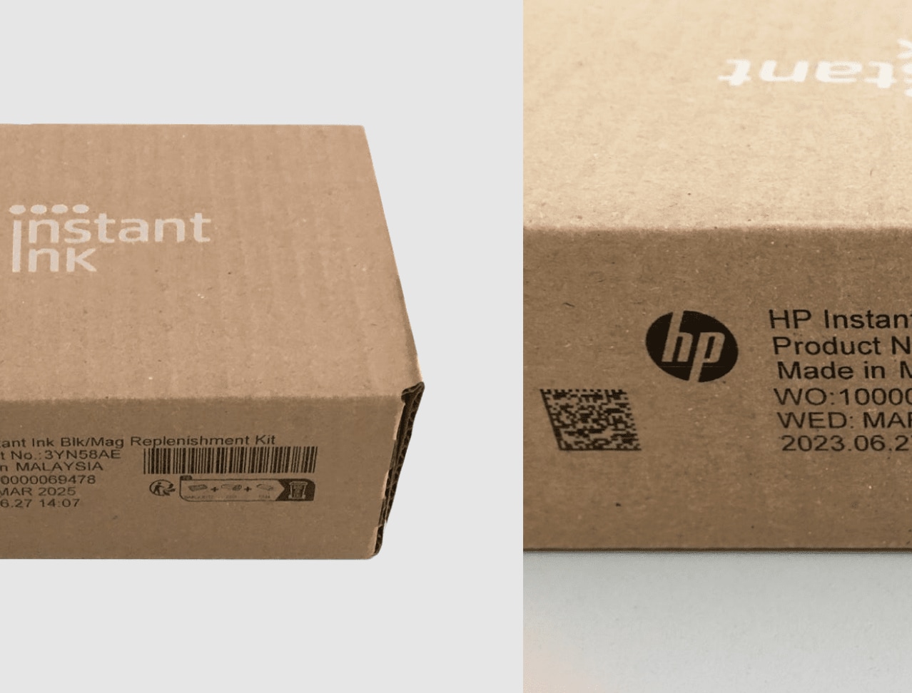 Direct coding on HP Instant Ink boxes eliminates adhesive labels and cuts costs