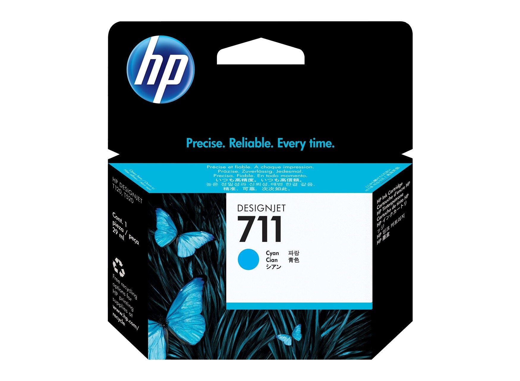 HP 711 Cyan DesignJet Tintenpatrone, 29 ml