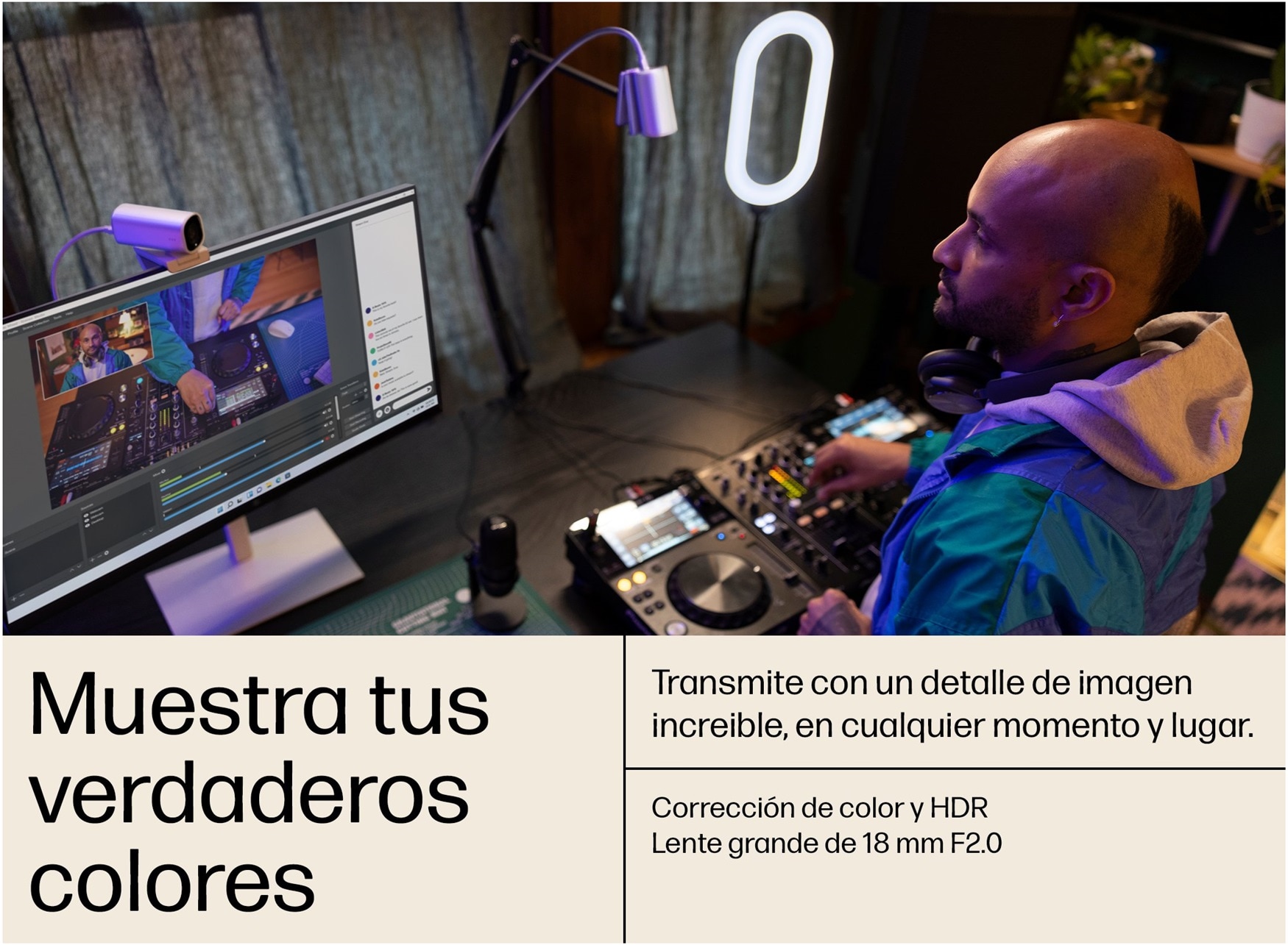 Webcam 4K HP 960 para streaming - HP Store España