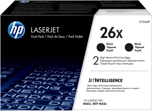 HP CF226XD (26X) fekete duo-pack nagykapcítású toner