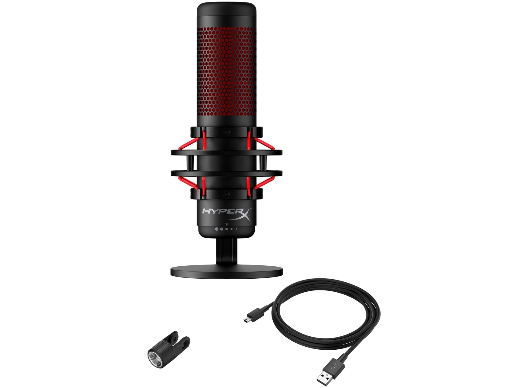 HyperX QuadCast Microphone offers - Streaming Mic RED Hyper-X USB HX-MICQC-BK NEW BNIB