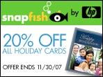 20% off all holiday cards - Snapfish by HP