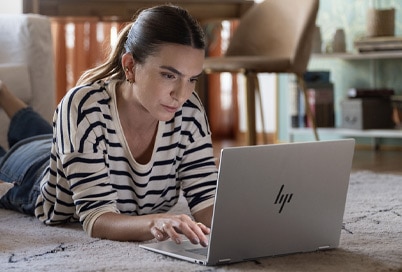 girl working with Omnibook X
