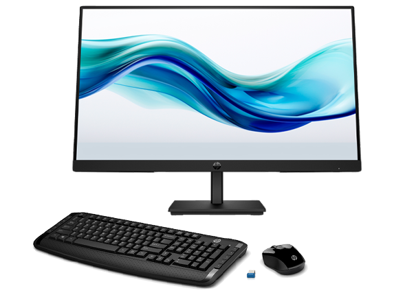 , HP Series 3 Pro 23.8 inch FHD Monitor + HP Wireless Keyboard and Mouse Bundle