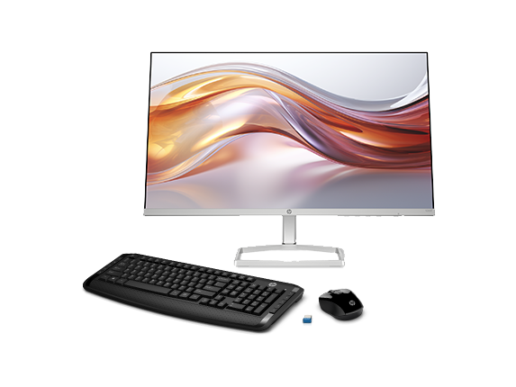 HP Series 5 23.8 inch FHD Monitor + HP Wireless Mouse and Keyboard 300 Bundle