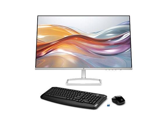 HP Series 5 27 inch FHD Monitor + HP Wireless Mouse and Keyboard 300 Bundle