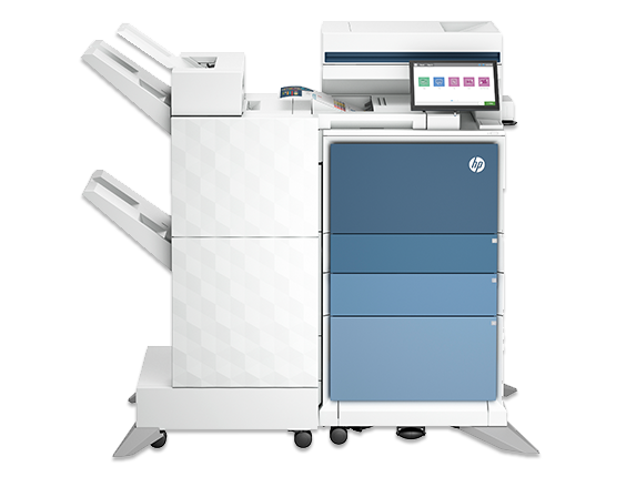 HP Color LaserJet Enterprise Flow MFP 6800zfw+ Printer and HP 6800 Stapler/Stacker/Mailbox Finisher Bundle