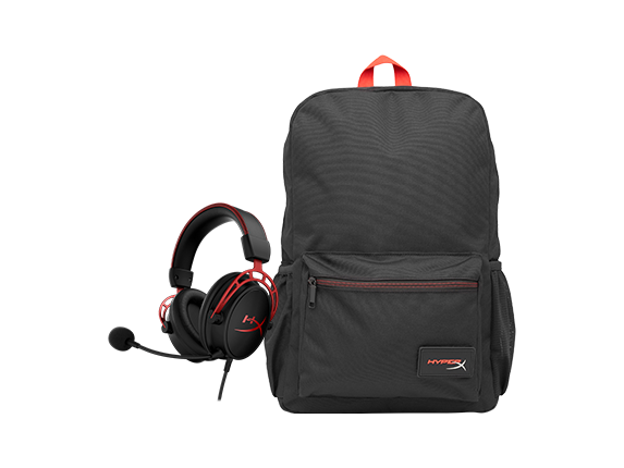 , HyperX Delta Gaming Backpack + HyperX Cloud Alpha Gaming Headset Bundle